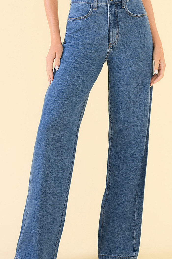 Calça wide leg em jeans