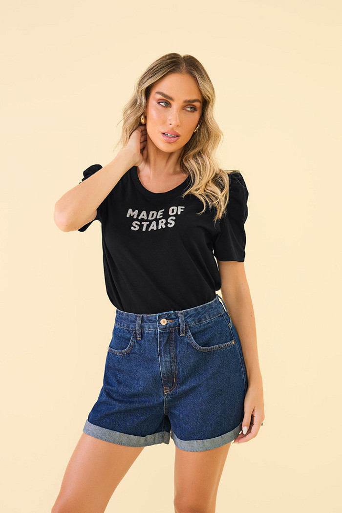T-Shirt em meia malha star