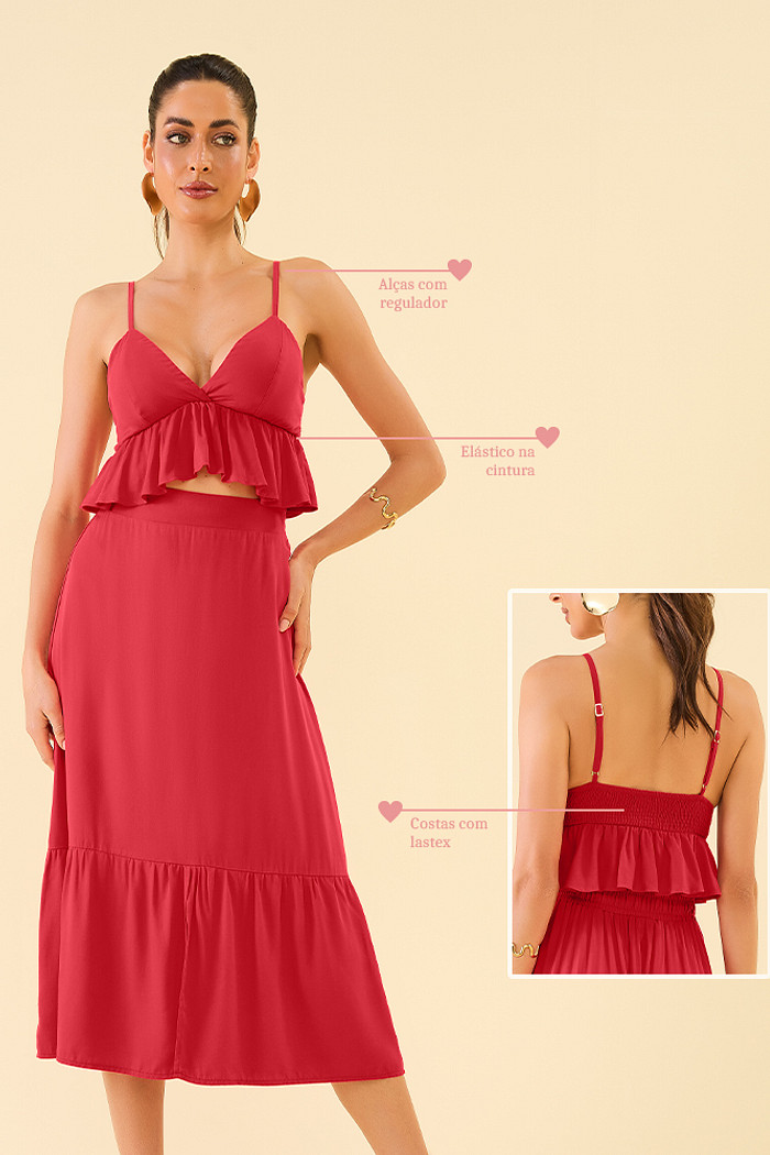 Top viscose com alça regulavel