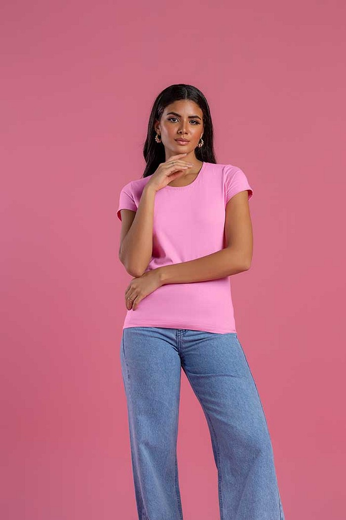 T-Shirt em meia malha ...