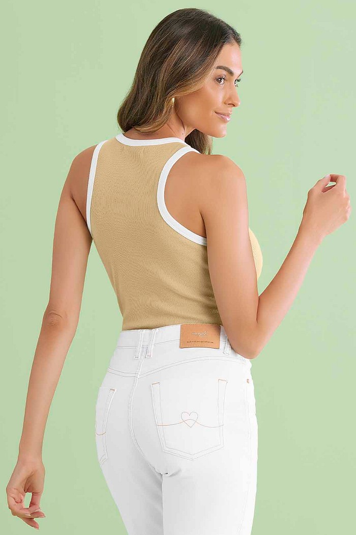 Regata bicolor em ribana 2x1