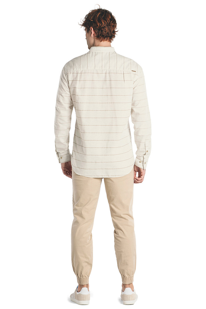 Camisa manga longa comfort em tecido listrado Aurus