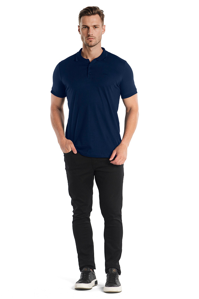 Camisa polo comfort em malha pima Aurus