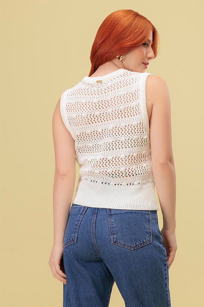 Blusa regata em tricot