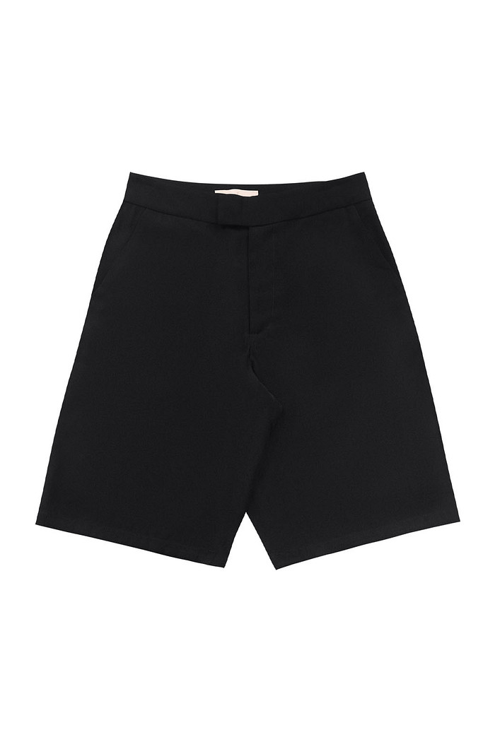 Bermuda jorts em alfaiataria com fecho e bolso