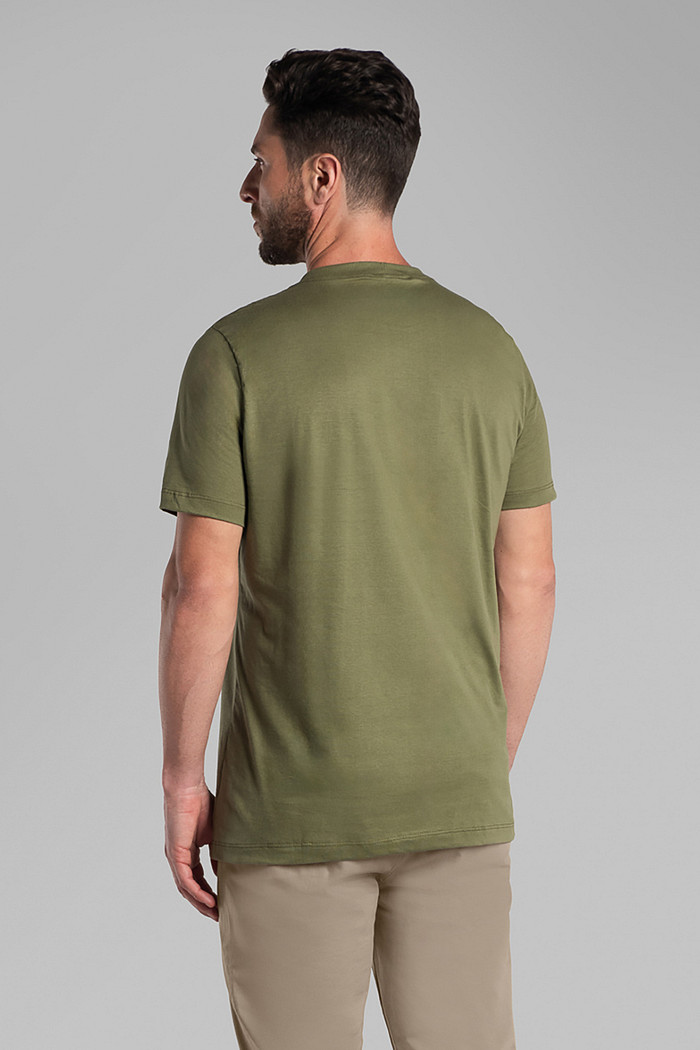 Camiseta em meia malha estampa flocada Aurus