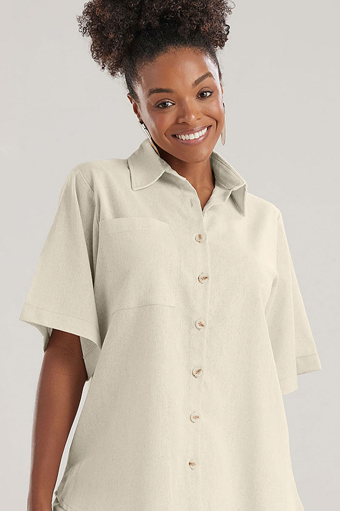 Camisa em visco linho