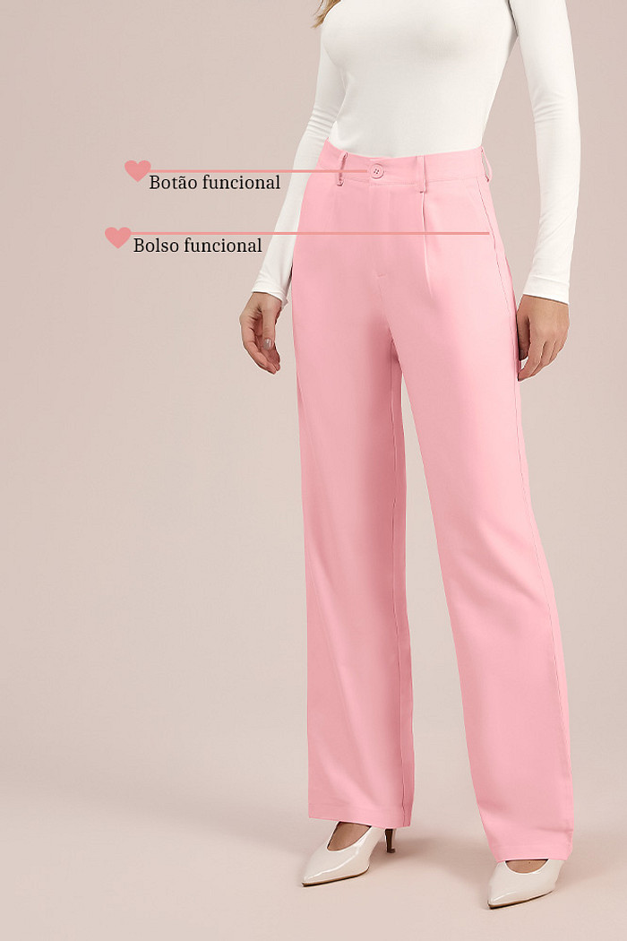 Calça com bolso em alfaiataria