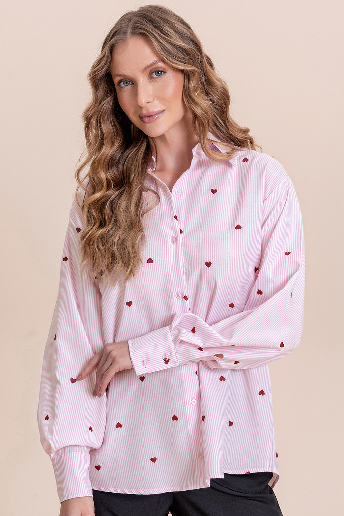 Camisa popeline bordado Angel