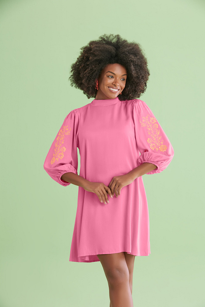 Vestido curto em viscose