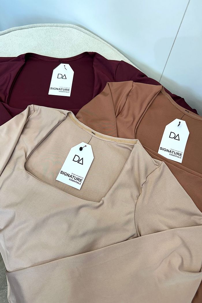 KIT 3 BODYS SUPLEX PREMIUM TERROSOS Nude / Marrom / Burgundy