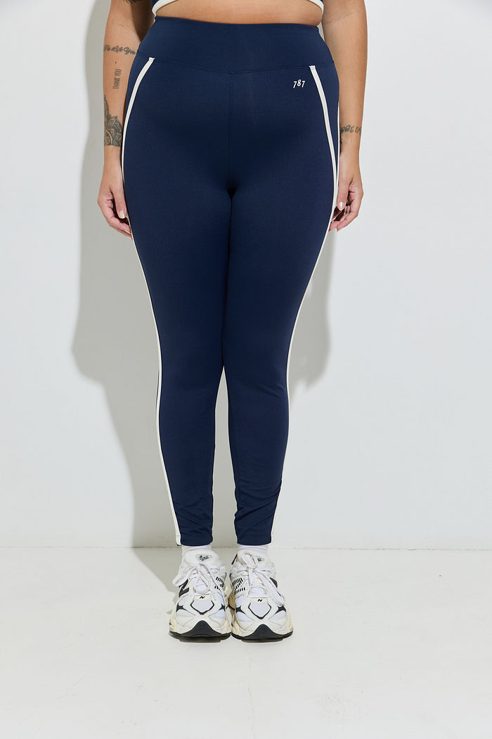 Legging Fitness Plus Size Dark Night Com Friso Off