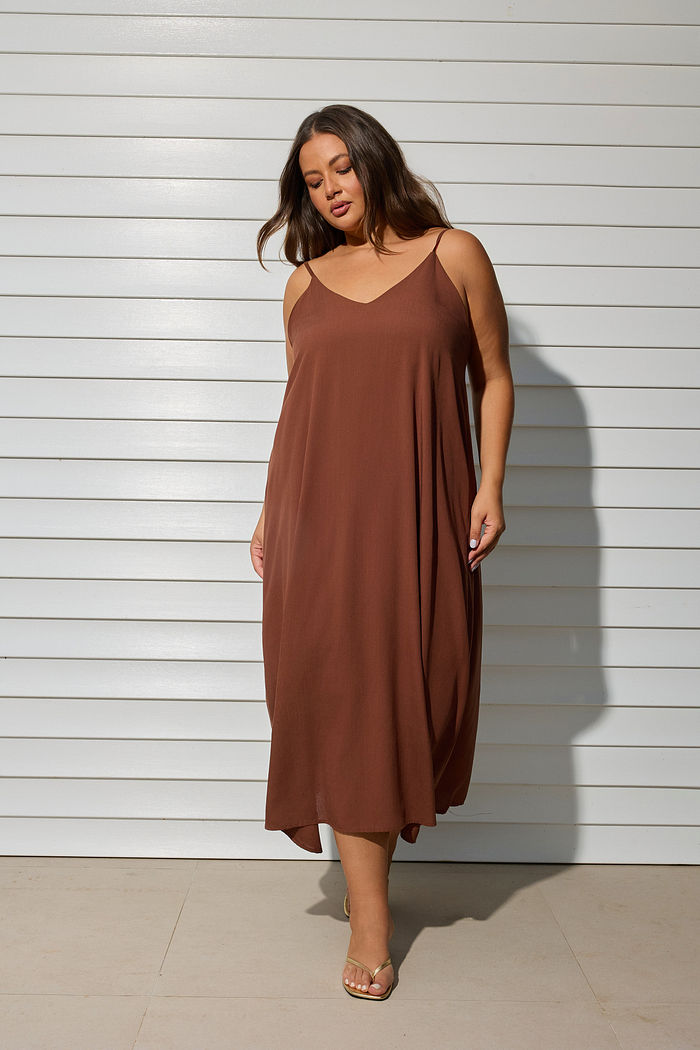 Vestido Paula Marrom