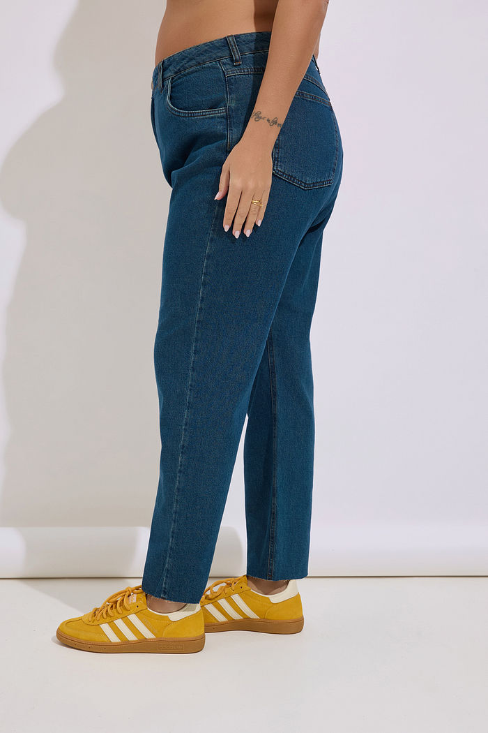 Calça Jeans Reta Plus Size Maike Com Regulagem