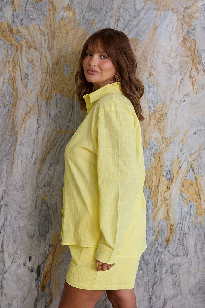 Camisa Alfaiataria Ellen Amarela