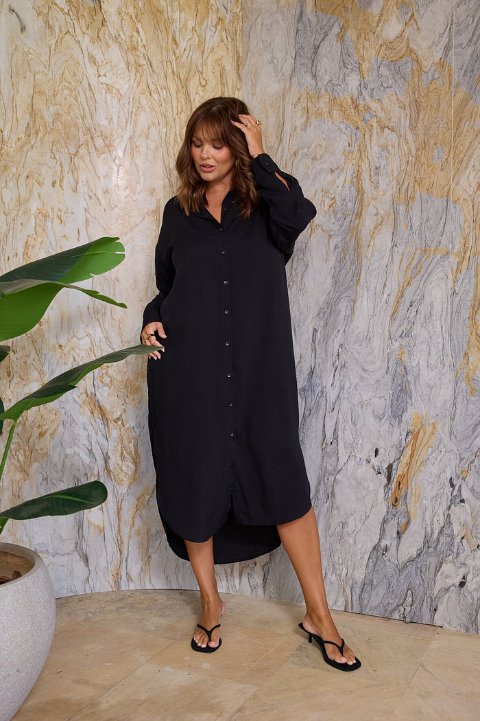 Vestido Chemise Eloá Preto