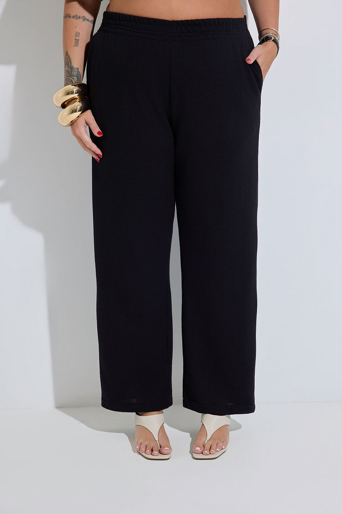 Pantalona Crochet Preto