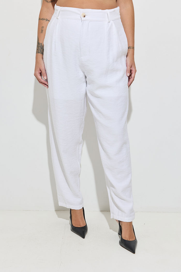 Calça Alfaiataria Salete Tencel Off White