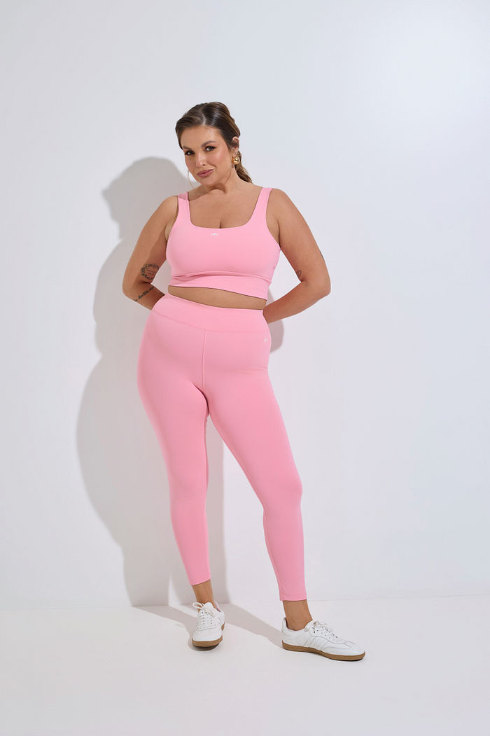 Legging Fitness Plus Size Rosa