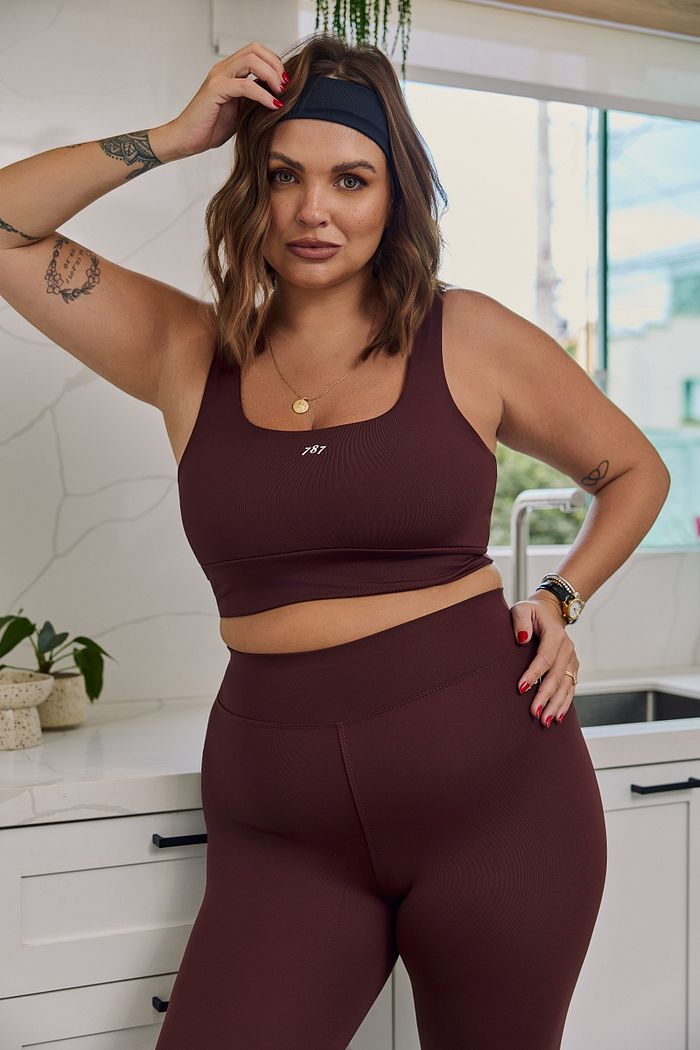 Legging Fitness Plus Size Mocha