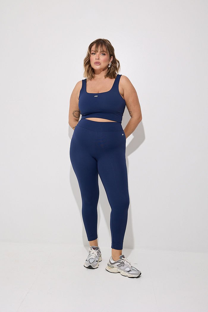 Top Fitness Plus Size Marinho Navy