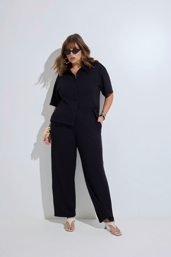 Pantalona Crochet Preto