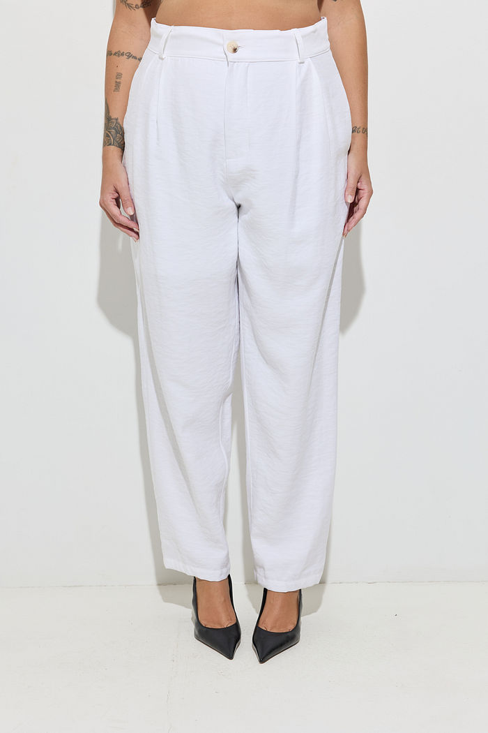 Calça Alfaiataria Salete Tencel Off White