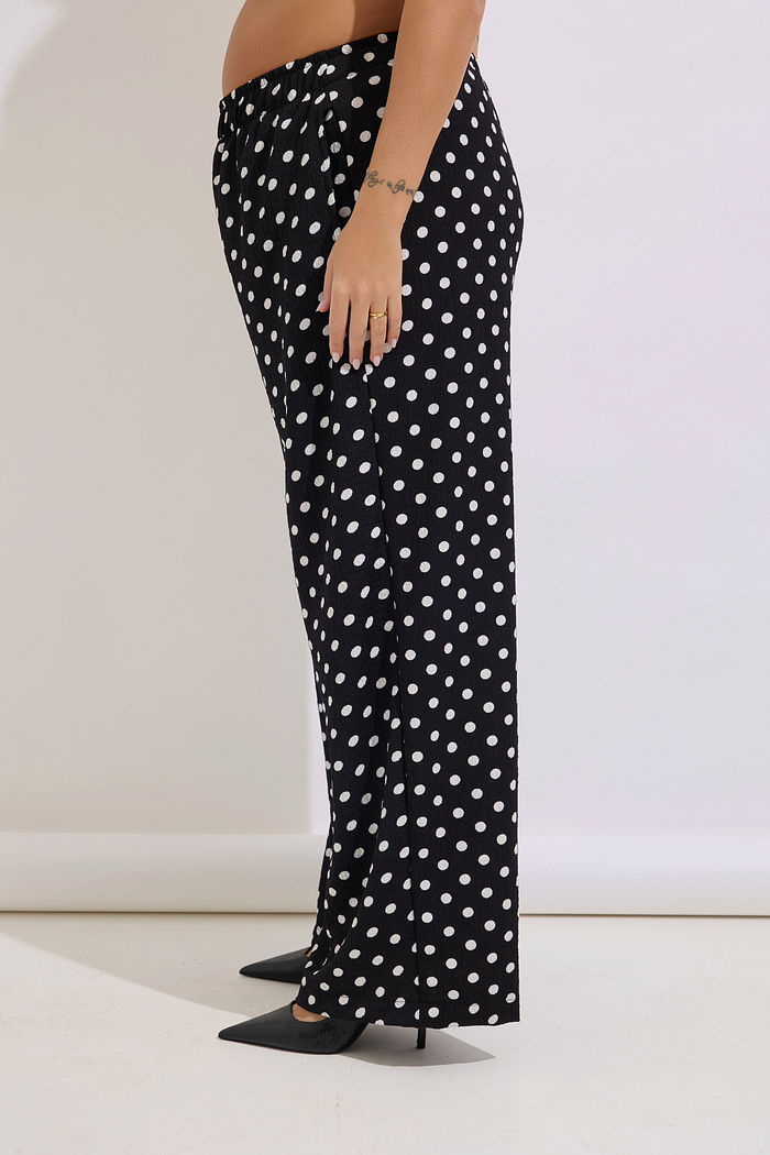 Pantalona Efeito Plissado Poá