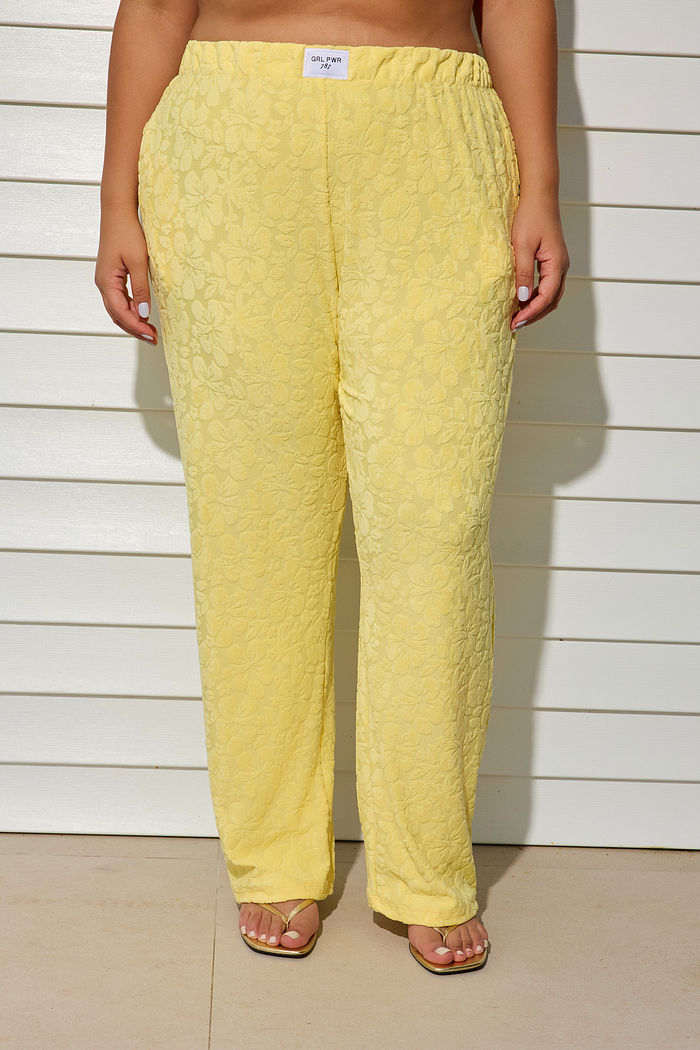 Pantalona Atoalhado Amarelo