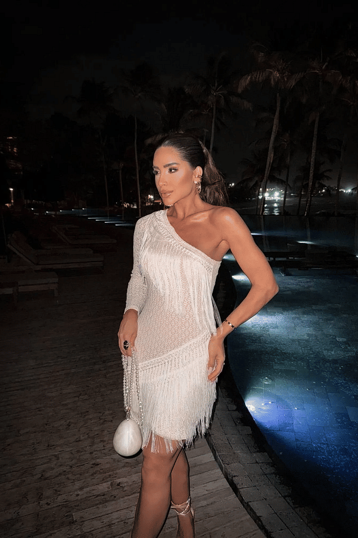 Vestido franja tricot Oasis