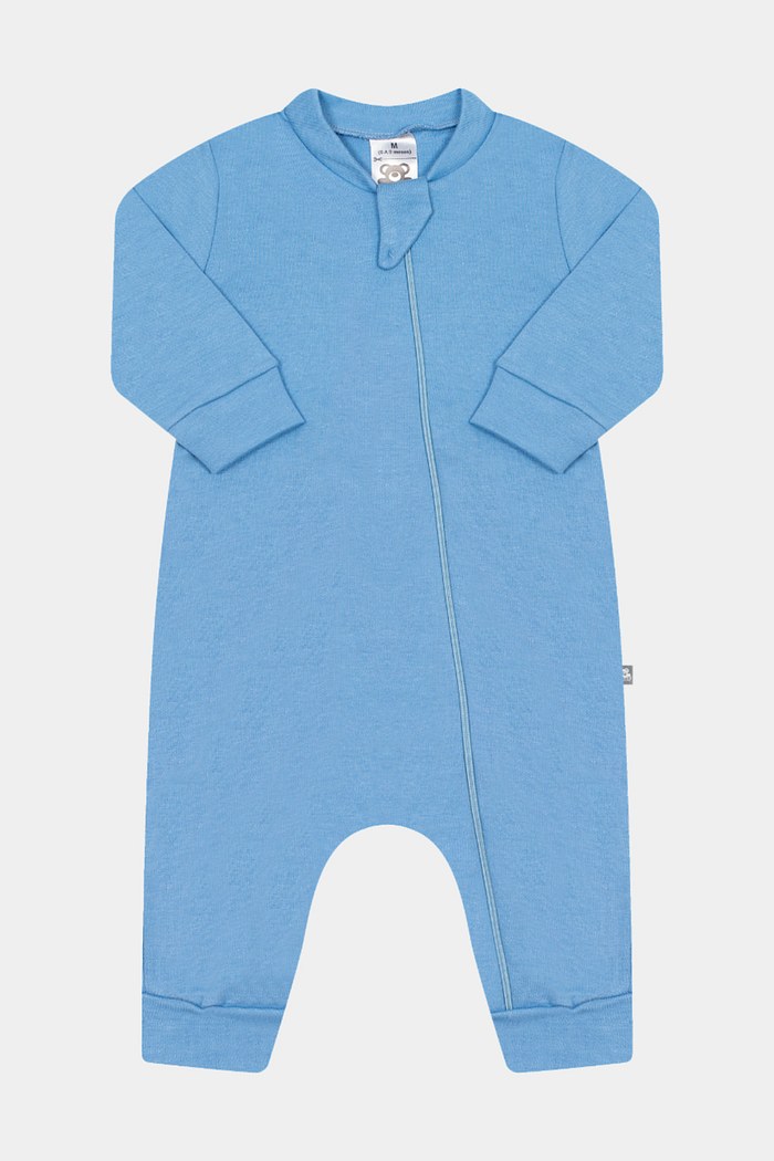 Macacão Suedine Longo Azul Médio Stolf