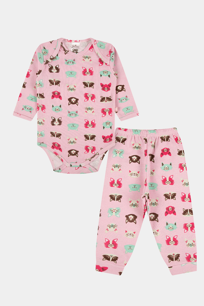 Conjunto Ribana Longo Gatinhos Stolf