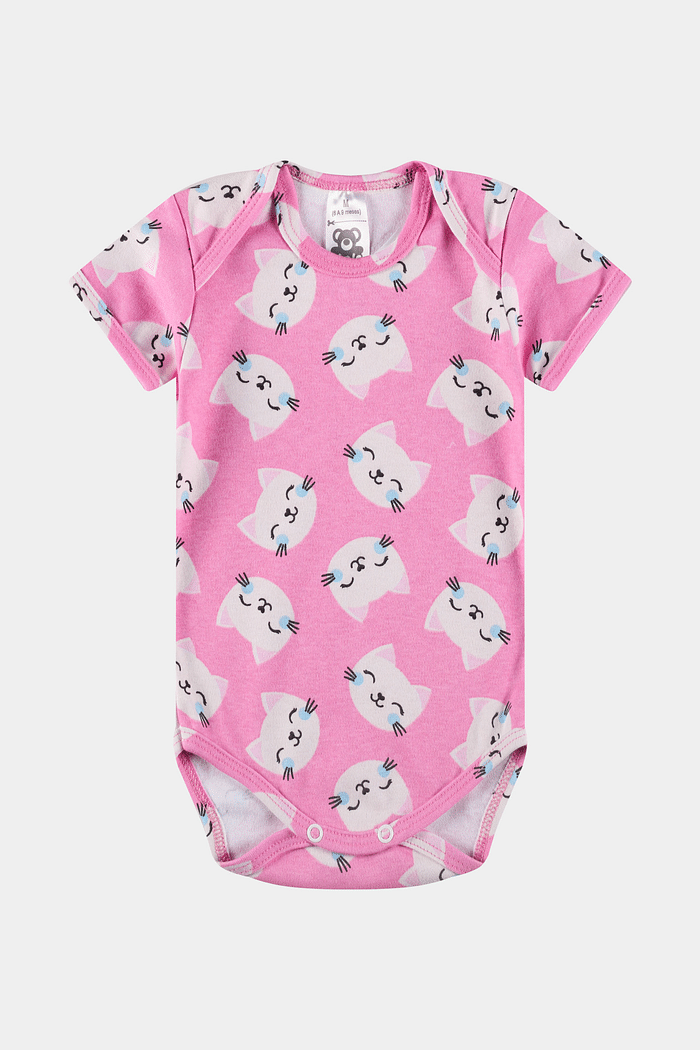 Conjunto Suedine Curto Gatinha Rosa Stolf