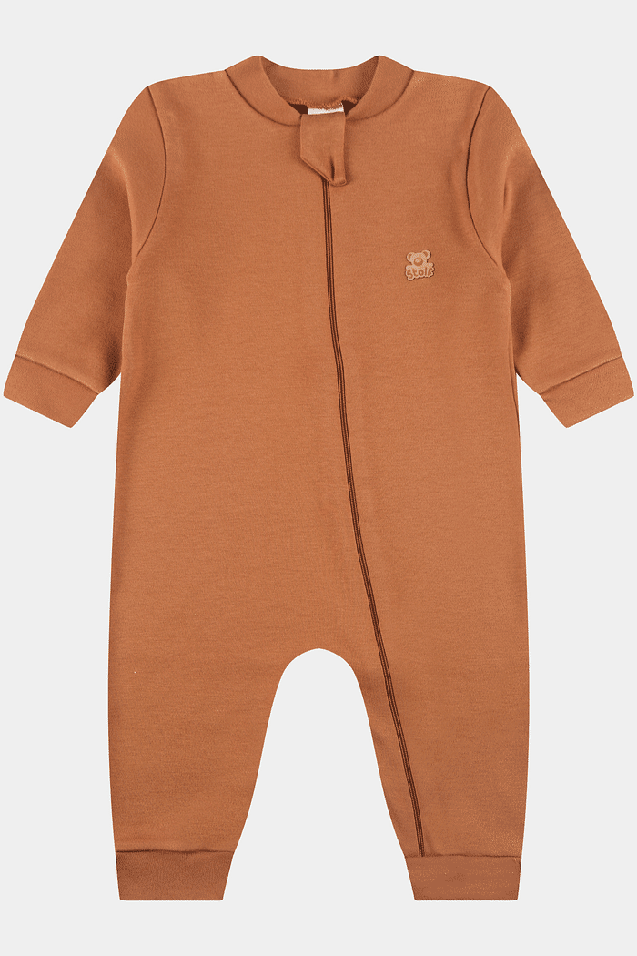 Macacão Algodão Egípcio Longo Caramelo Stolf