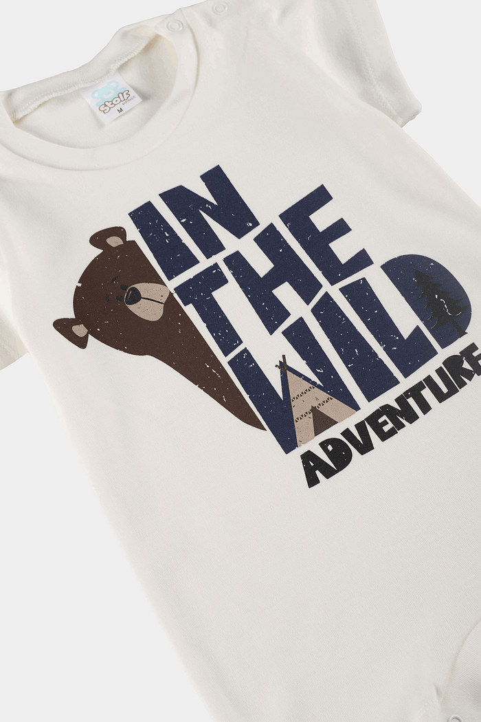 Macacão Algodão Egípcio Curto Wild Marfim Stolf