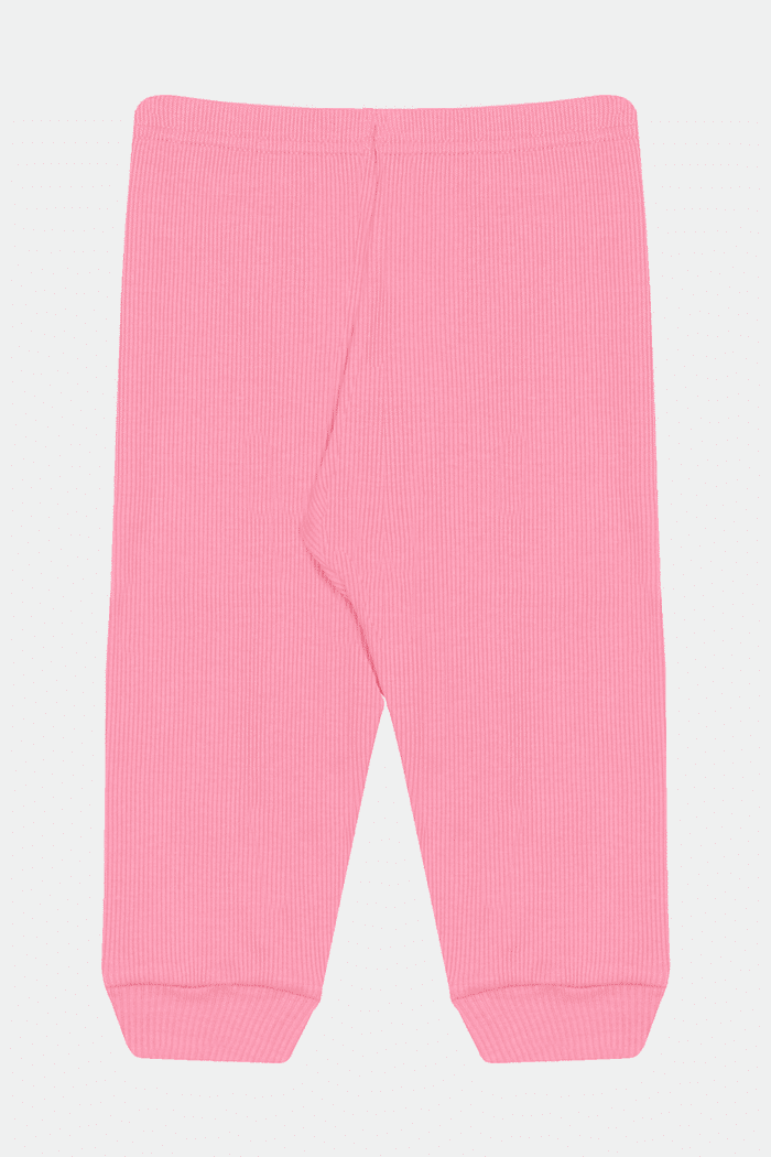 Calça Canelada Lisa Rosa Chiclete Stolf