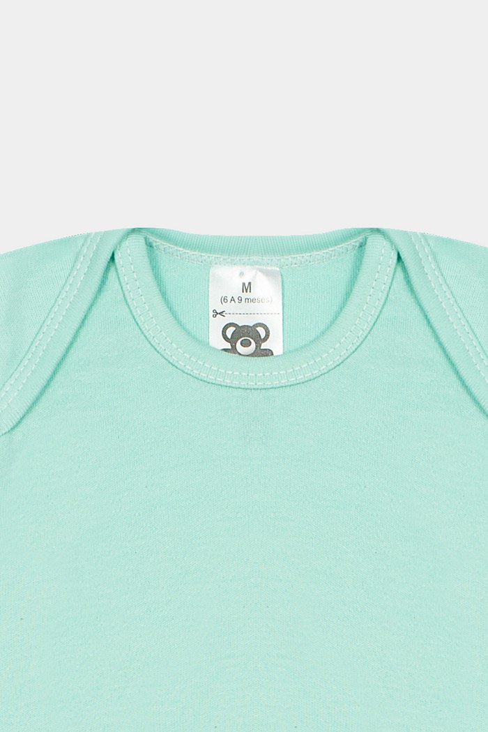 Body Suedine Manga Curta Liso Acqua Stolf