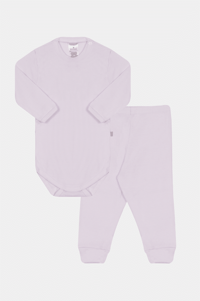 Conjunto Canelado Longo Branco Stolf