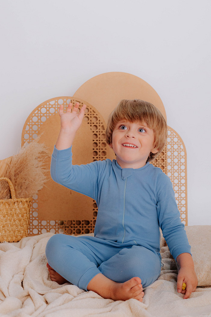 Macacão Suedine Longo Azul Médio Stolf