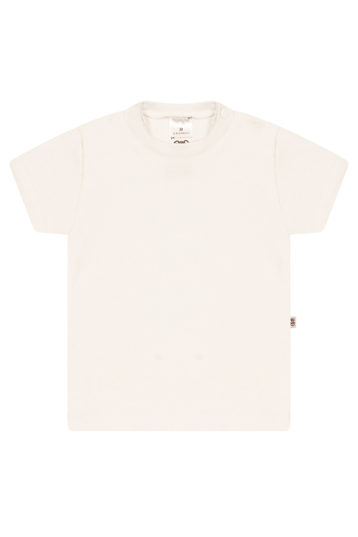 Camiseta Suedine Manga Curta Lisa Off White Stolf