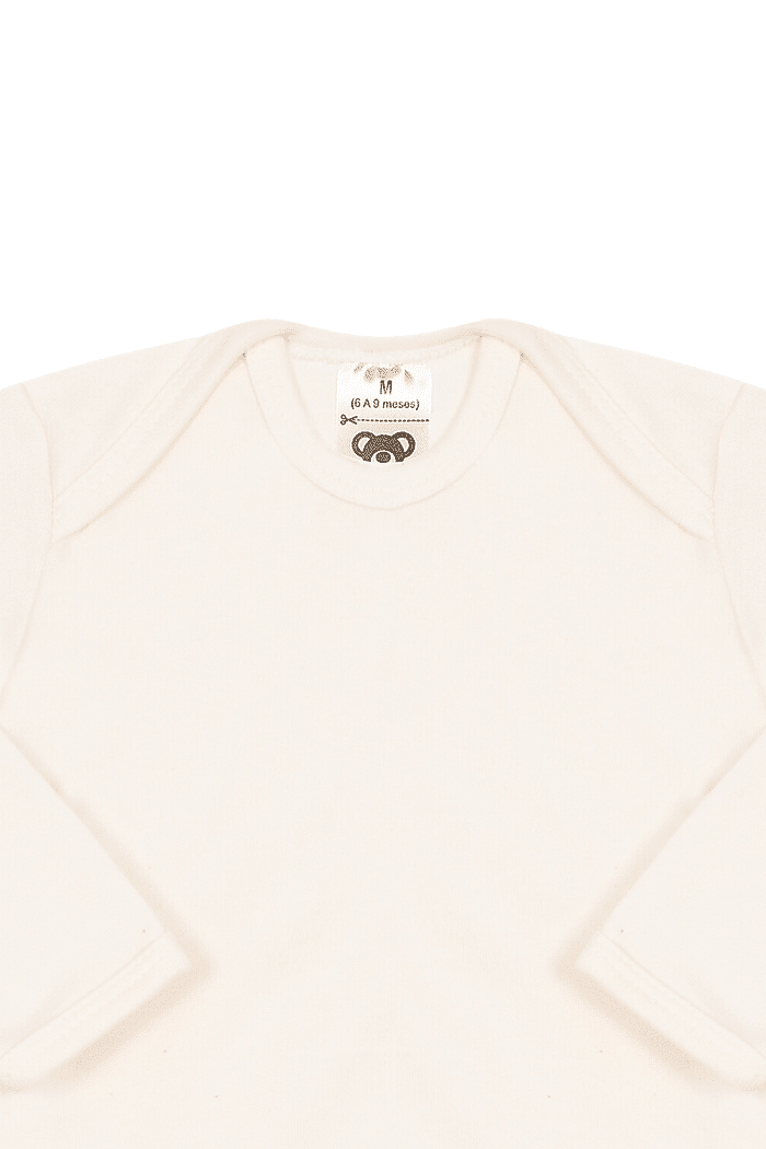 Body Suedine Manga Longa Liso Off White Stolf