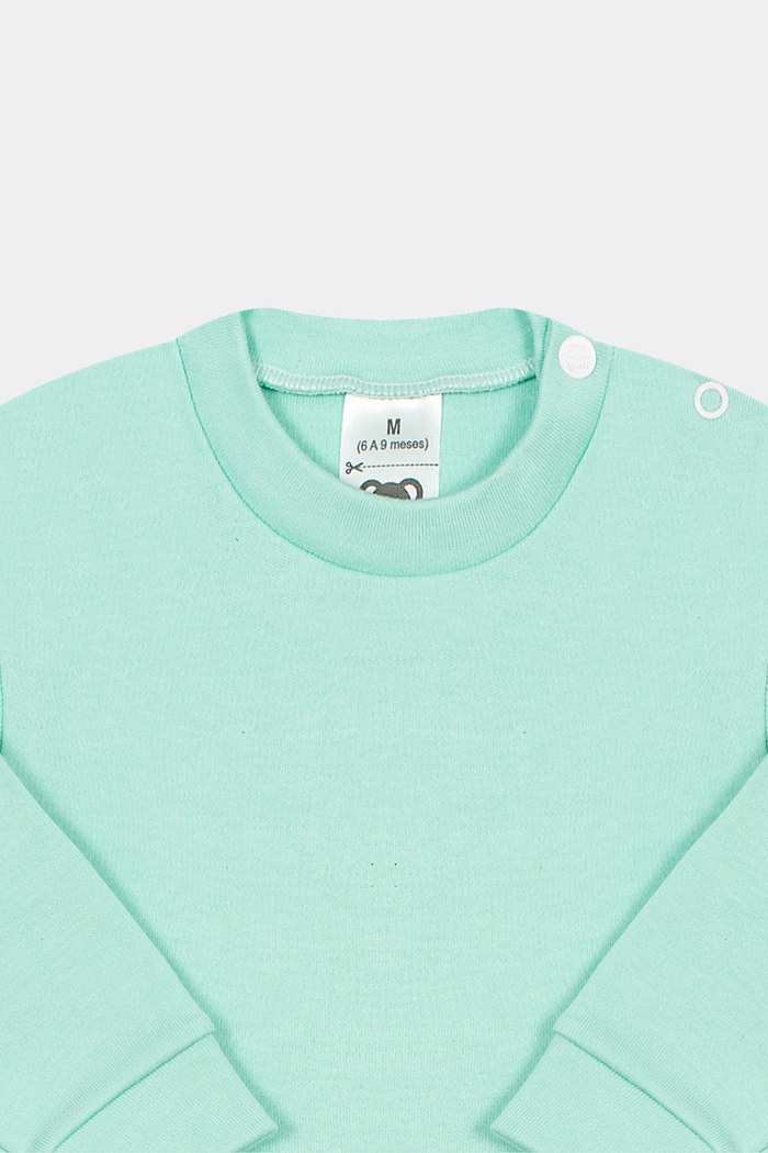 Camiseta Suedine Manga Longa Lisa Acqua Stolf