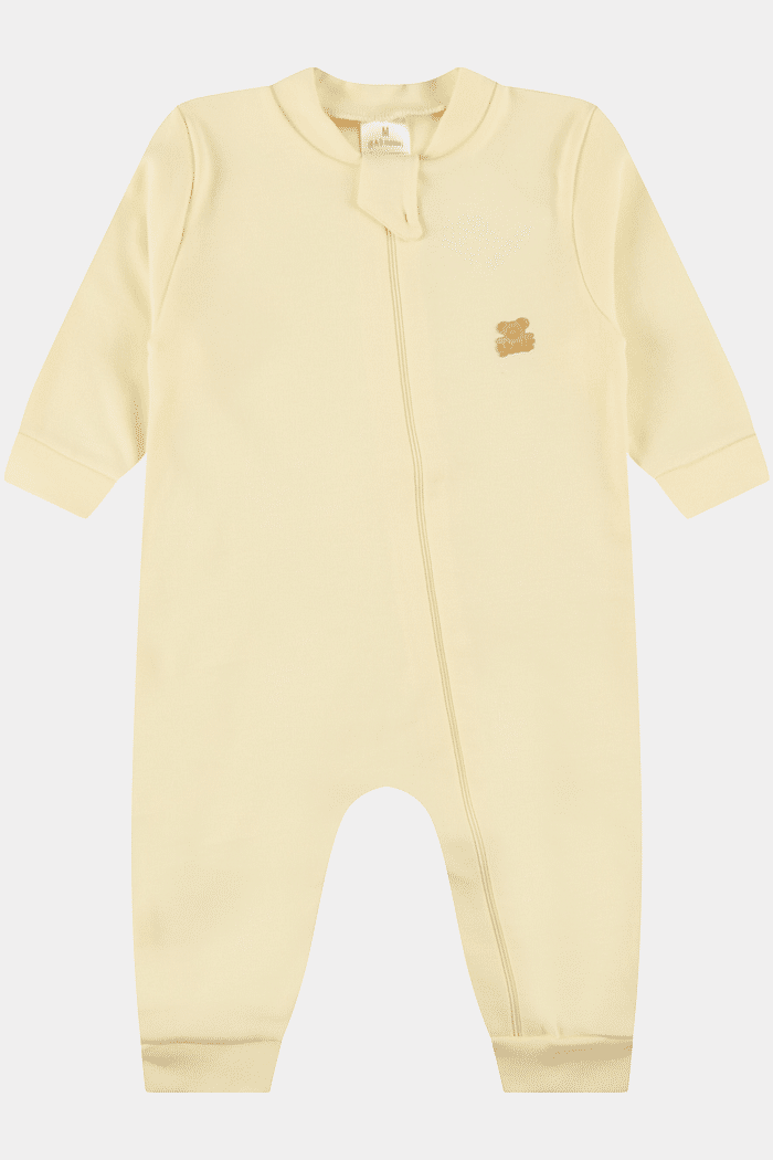 Macacão Algodão Egípcio Longo Amarelo Stolf