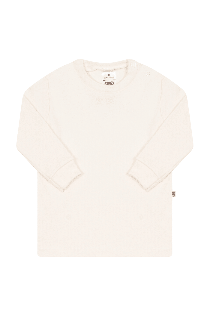 Camiseta Suedine Manga Longa Lisa Off White Stolf