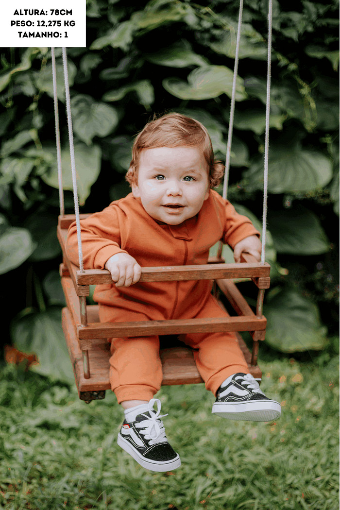 Macacão Algodão Egípcio Longo Caramelo Stolf