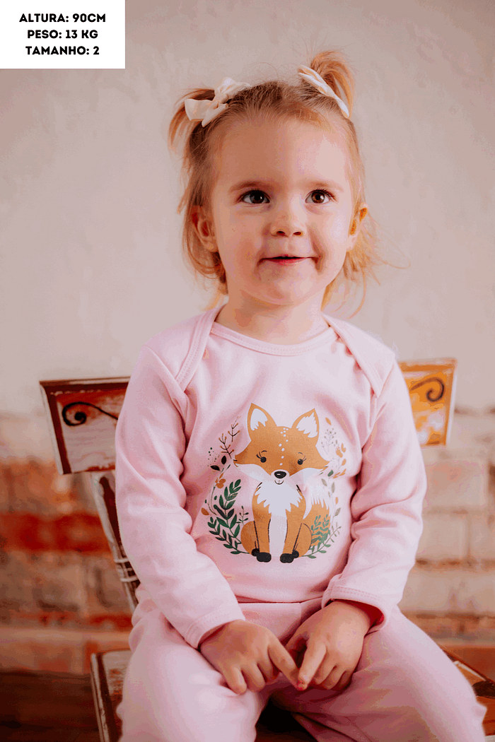 Conjunto Suedine Longo Raposa Rosa Claro Stolf