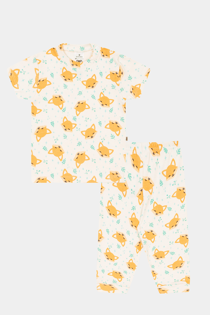 Conjunto Suedine Camiseta Curta e Calça Raposa Stolf