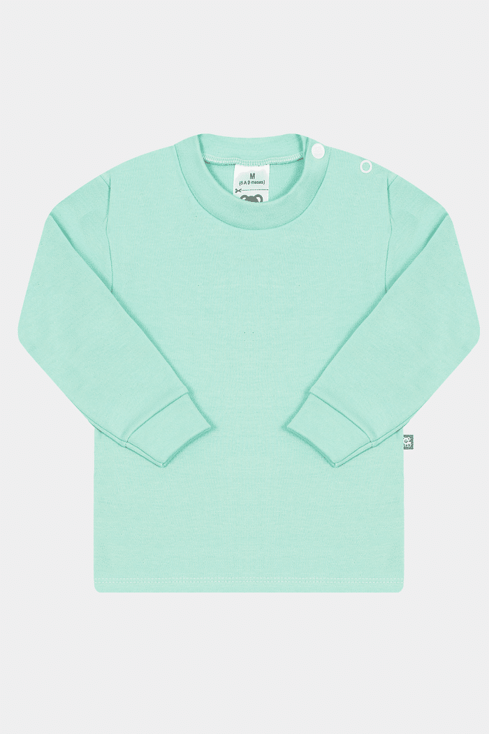 Camiseta Suedine Manga Longa Lisa Acqua Stolf