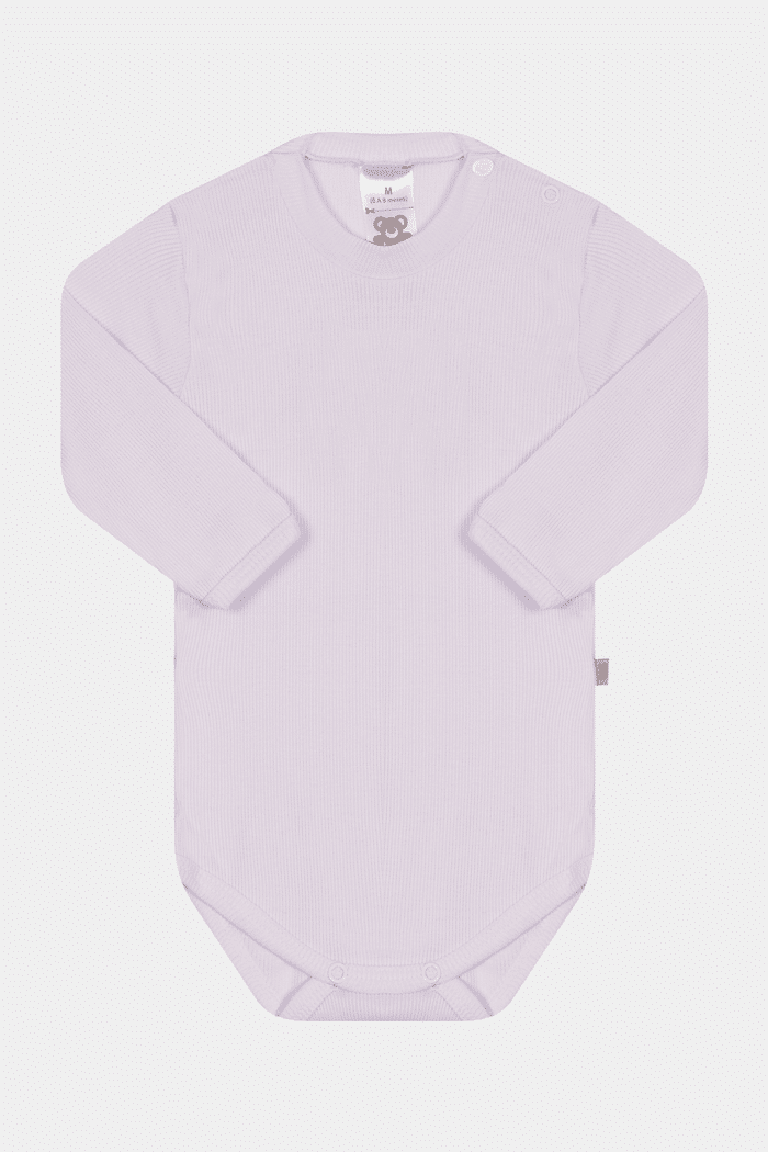 Body Canelado Manga Longa Liso Branco Stolf