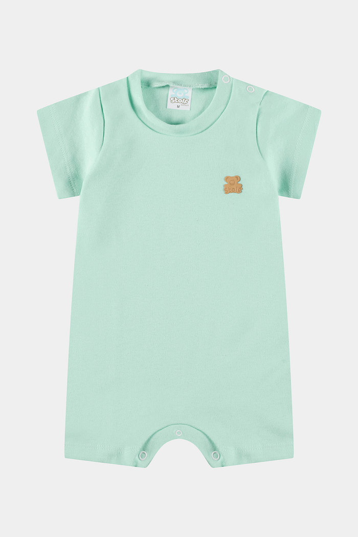 Macacão Suedine Curto Verde Stolf